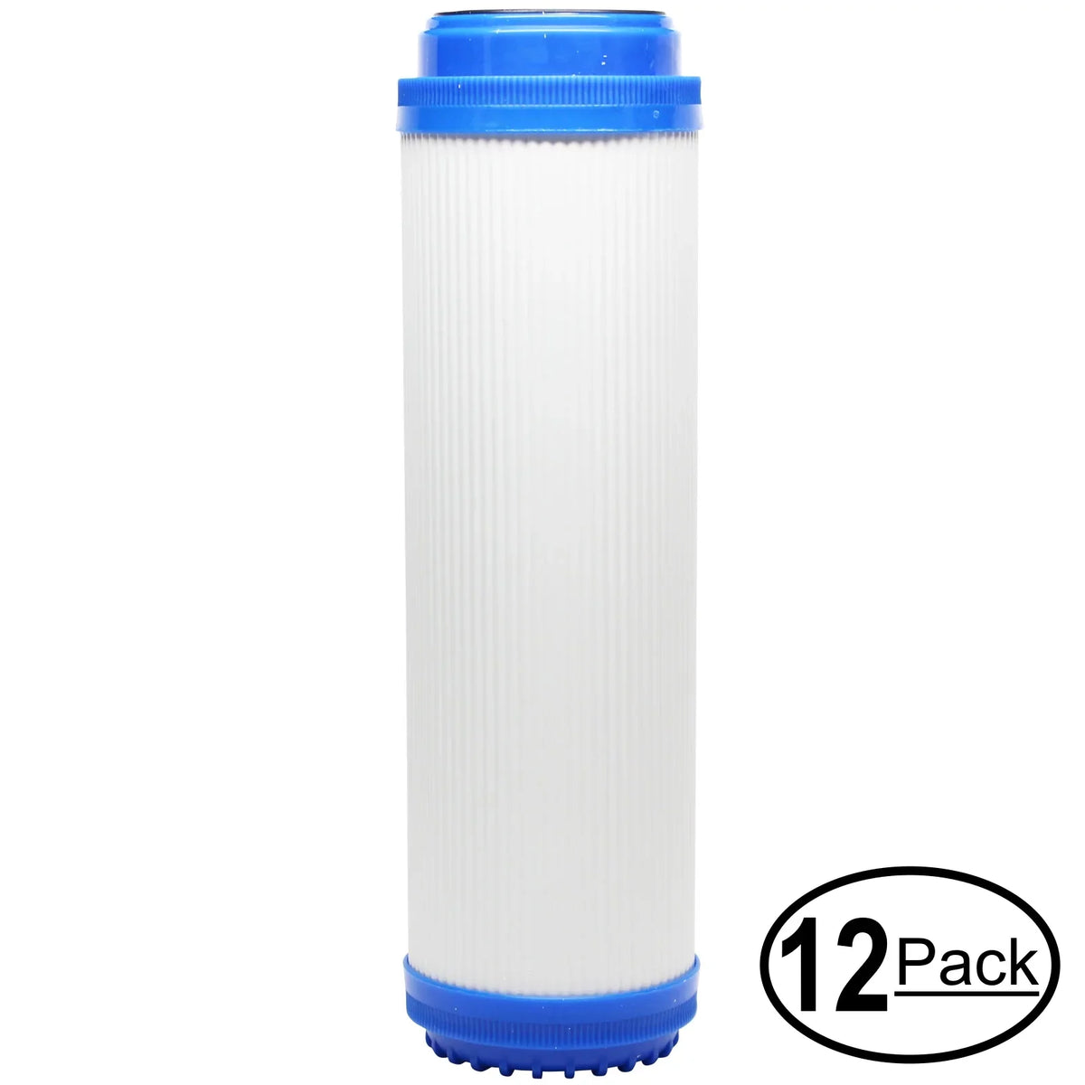 12-Pack Replacement for H2O Distributors -D Granular Activated Carbon Filter - Universal 10-inch Cartridge for H2O Distributors Flowmatic -D Under Sink Water Filter - Denali Pure Brand