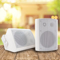 2x  5 1/4" 500W 2-Way Outdoor Indoor Speakers w/ Swivel - All Weather / White Bundle