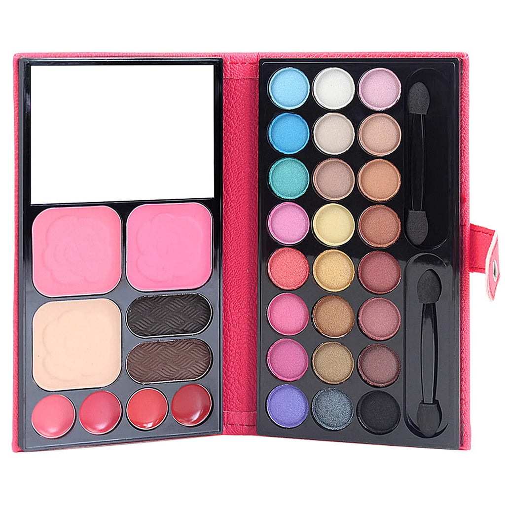 24 Colors Eyeshadow Eyebrow Powder Lip Jelly Blush Facial Makeup Palette Set Kit