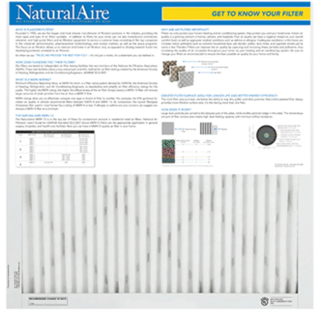 10x20x1 NaturalAire Healthy Ultra  13 Filters 95003.011020 (12 pack)