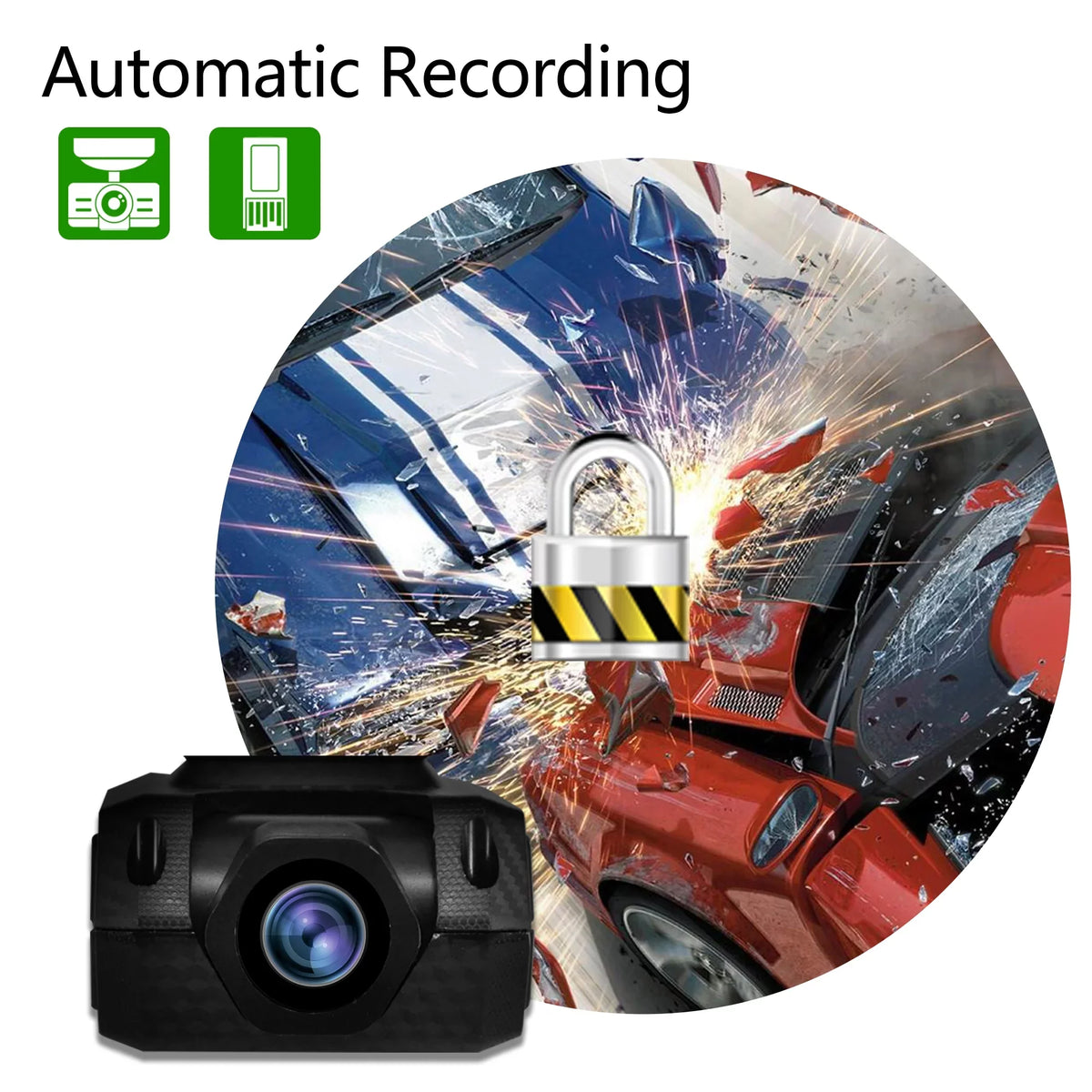 1080P  Dash Camera Car  Night Vision 170 Wide Angle Road Video Recorder Support  Loop Recording