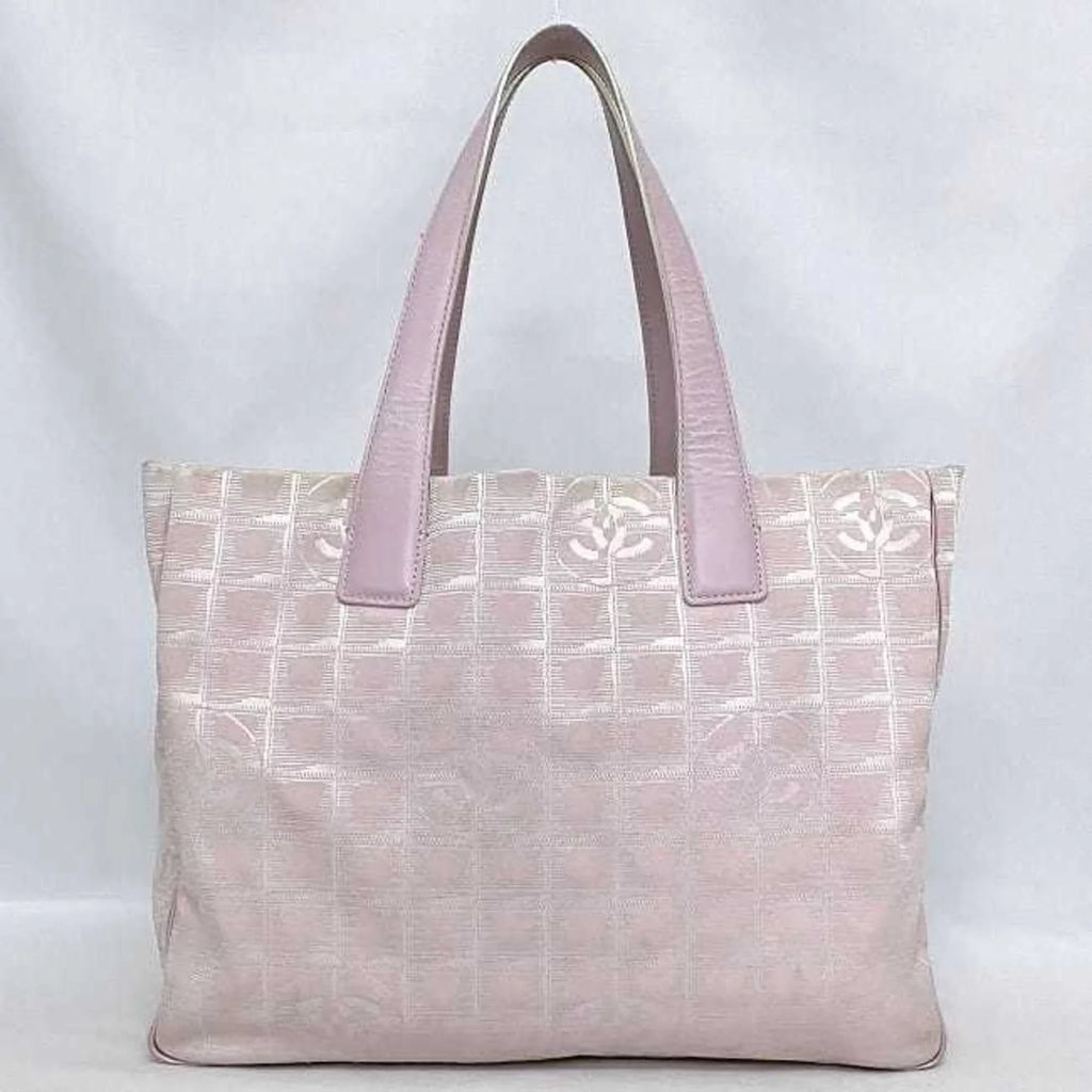 Pre-Owned Chanel  Pink New Line A15991 Nylon Leather 8216800  Coco Mark Tra Ladies (Good)