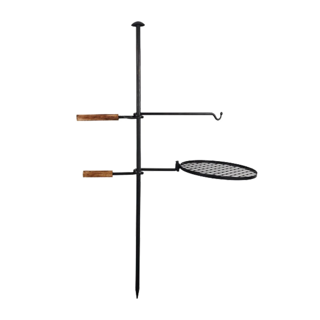 2 in1 Outdoor Fire Pit Grill Adjustable Swivel Campfire Grill Charcoal  Grill