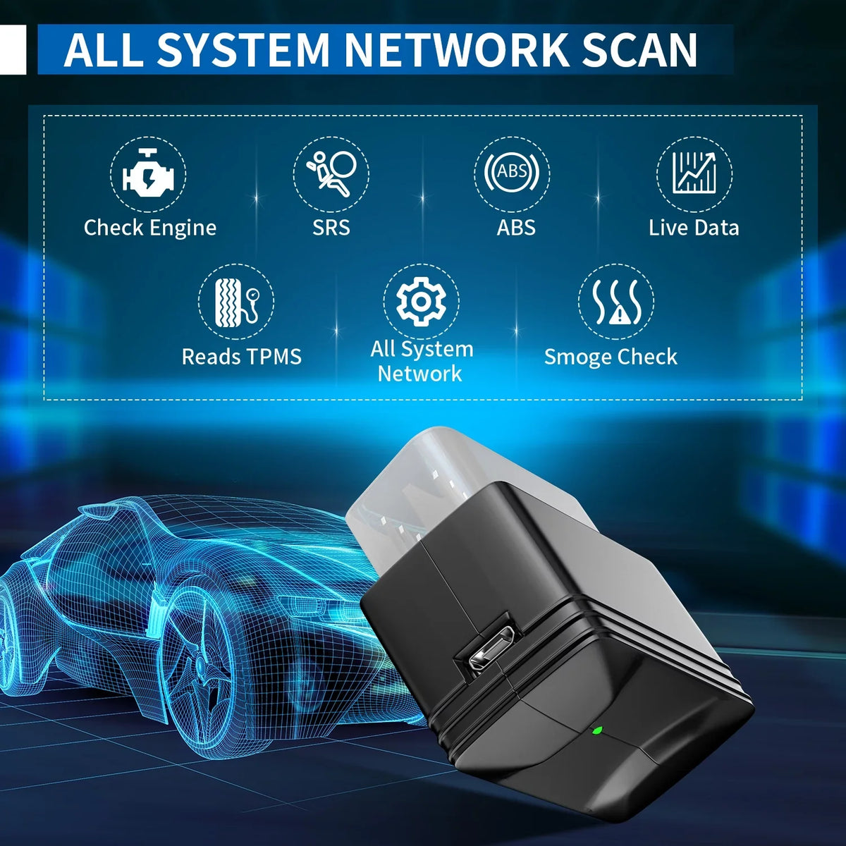 Innova 6000P Wireless Bluetooth Code Reader Car   Engine Diagnostic Scan Tool Auto Adapter OBD2 Scanner Scan Full System Code Scanner for Chevrolet  Buick Ford Chrysler Lincoln Dodge