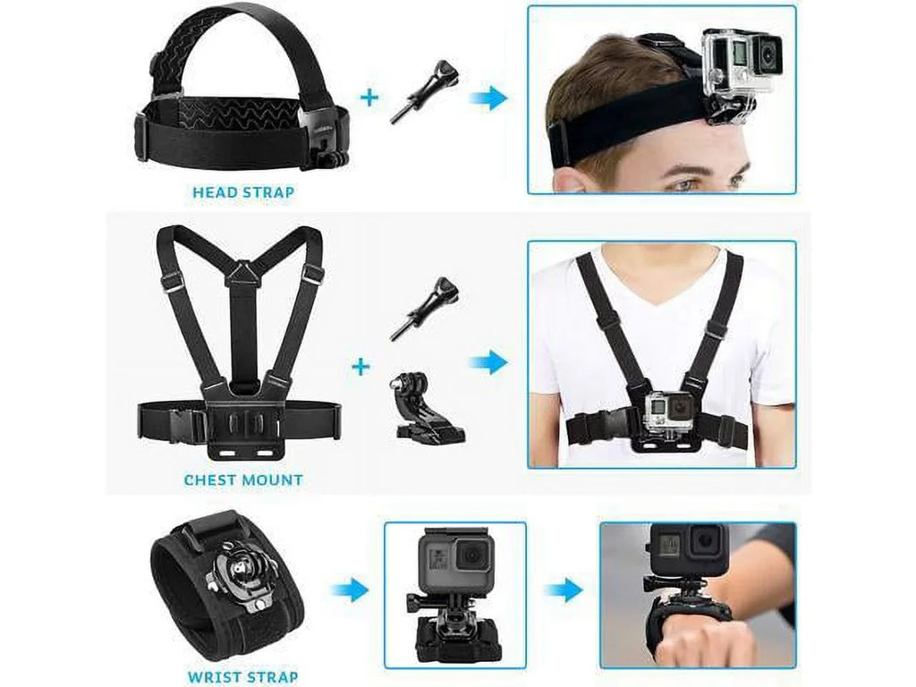 Accessories Kit for  EK5000 EK7000 4K WiFi Action Camera GoPro Hero 9 8 7 6 5/Session 5/Hero 4/3+/3/2/1 Max Fusion SJ4000 SJ5000