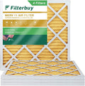 Filterbuy 17x17x1  11 Pleated   Furnace Air Filters (4-Pack)