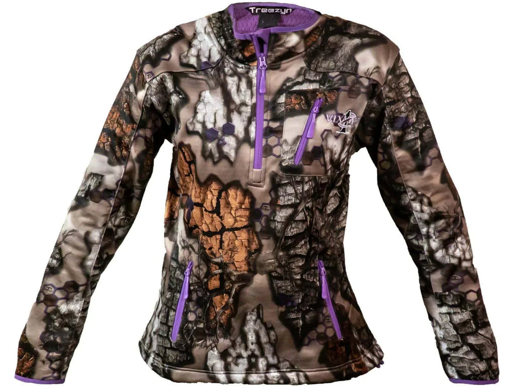 Treezyn  Vixzyn 1/4 Zip Pullover - Women's, Late Seezyn Purple, Large, WLS16-4