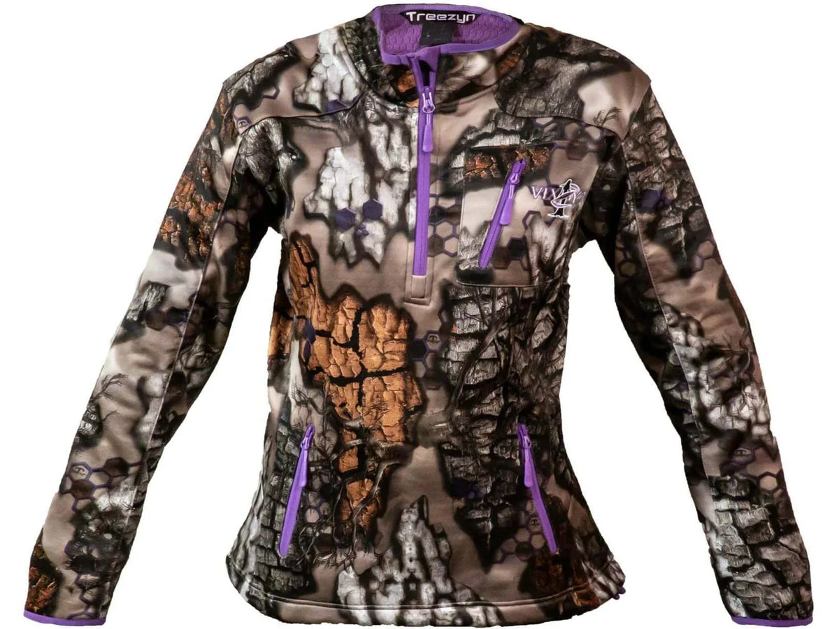 Treezyn  Vixzyn 1/4 Zip Pullover - Women's, Late Seezyn Purple, Large, WLS16-4