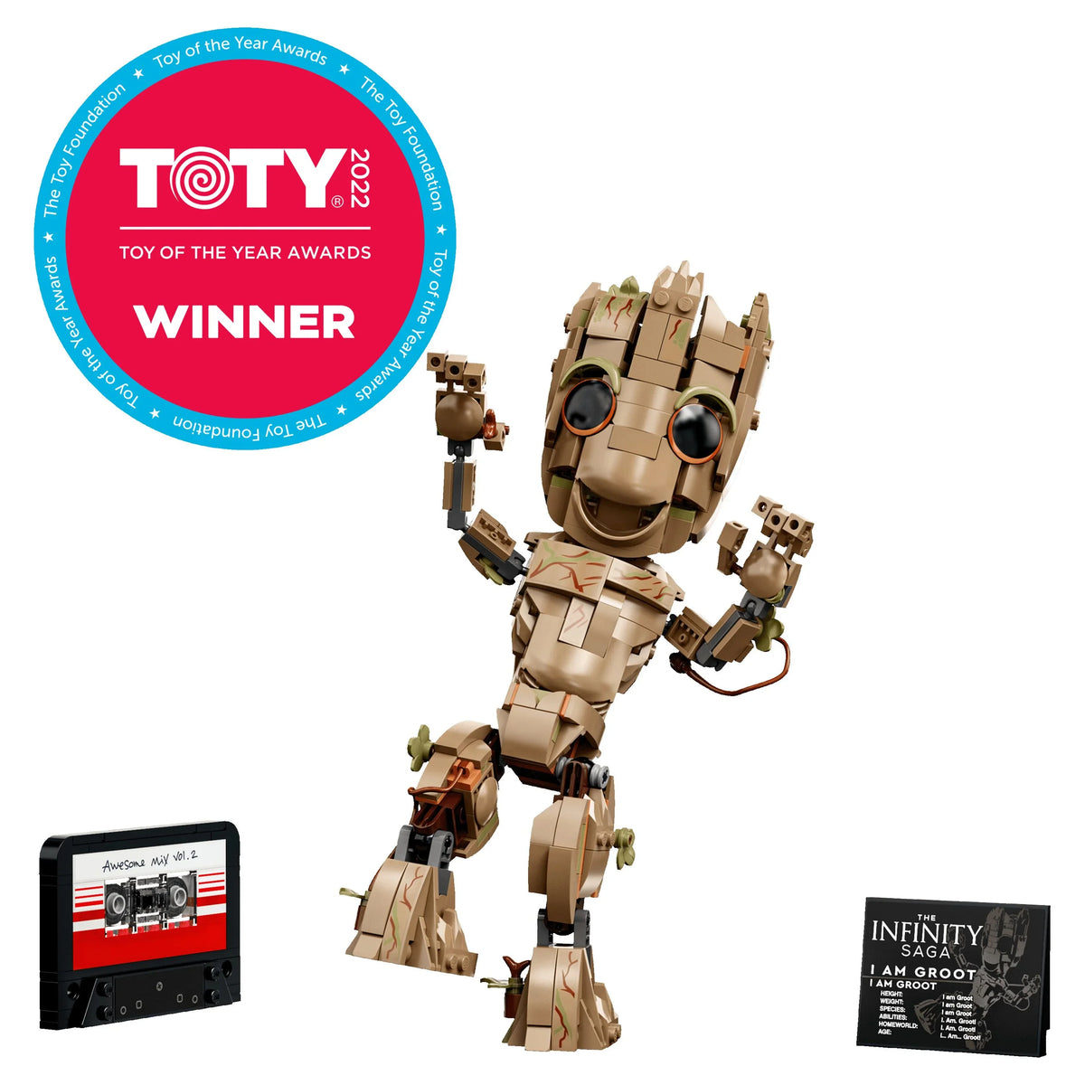 Marvel I am Groot Buildable Toy, 76217 Guardians of the Galaxy 2 Set, Collectable Baby Groot Model Figure, Gift Idea