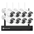 8CH 1080P Wireless Camera System, 8Channel 1080P   + 8PCS 1080P 2.0MP Indoor Outdoor  Cameras with Night Vision, Motion Alert, Tuya Smart App Remote Access, No Hard Drive
