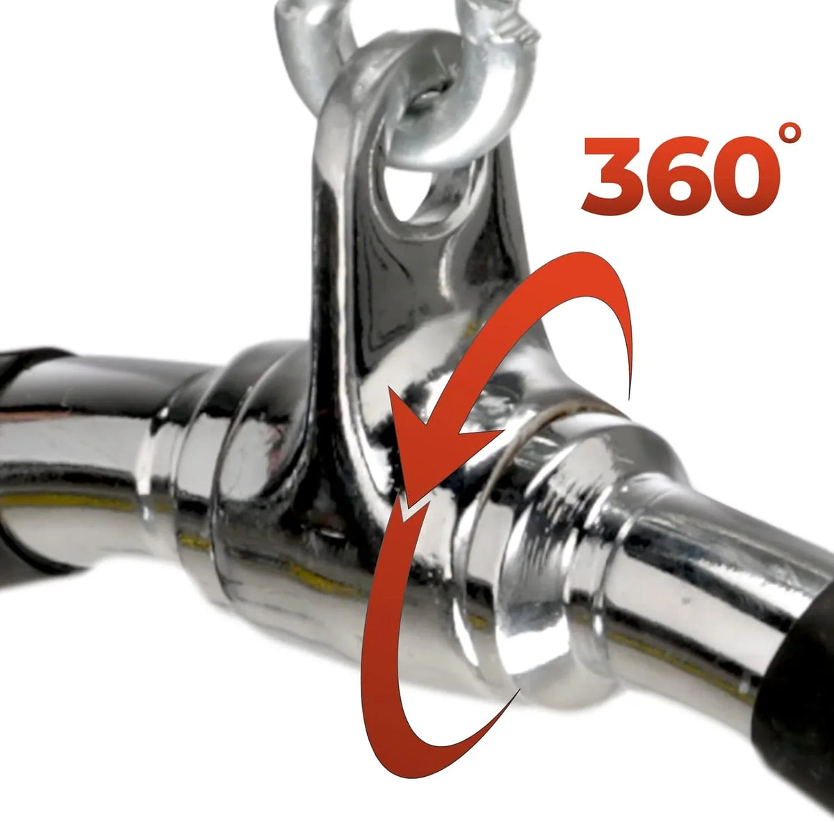Yes4All Wide Grip  Pull Down Bar Attachments with Rubber Handles/Curl  Pulldown Attachment for Gym Equipment, Press Down Bar/Cable Attachment Rubber Handgrips