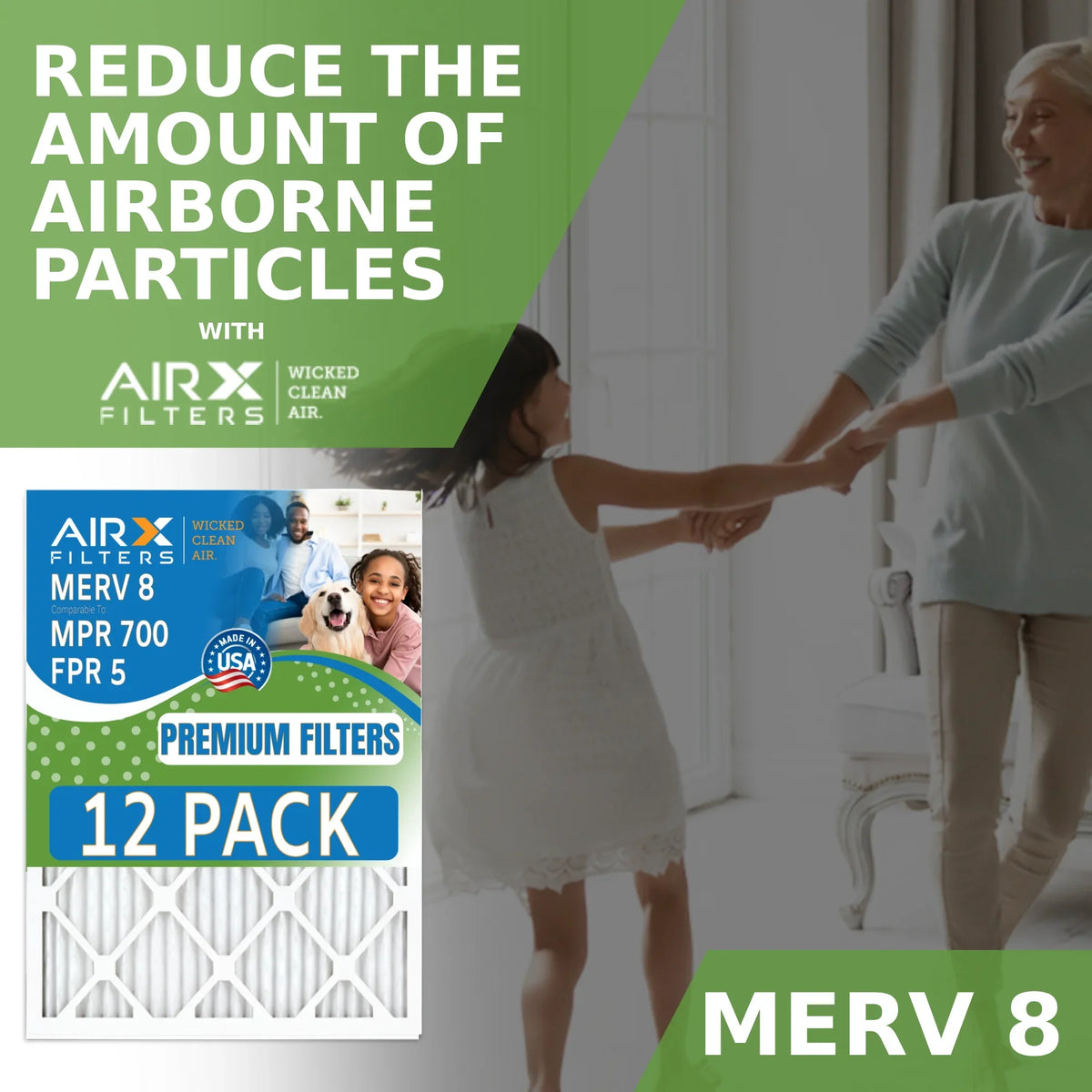14x18x1 Air Filter  8 Rating, 12 Pack of Furnace Filters Comparable to  700 &  5 - Made in  by     .