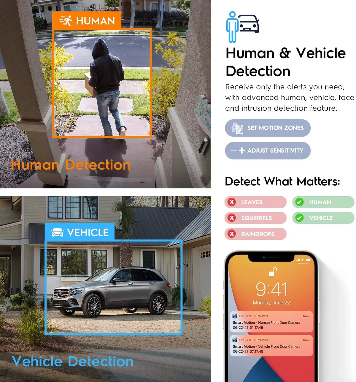 Amcrest 4K  Camera  Human/Vehicle Detection, UltraHD 8MP Outdoor Security Turret   Camera, 3840x2160, Wide Angle, IP67 Weatherproof, MicroSD, Built in Mic, White (IP8M-T2669EW-) (Used)