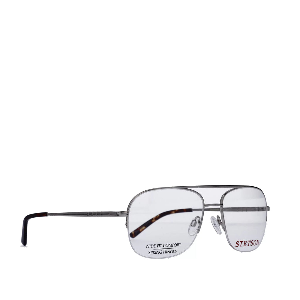 Stetson Men's Square Eyeglasses,  XL31, Gold, 59-18-150, with Case