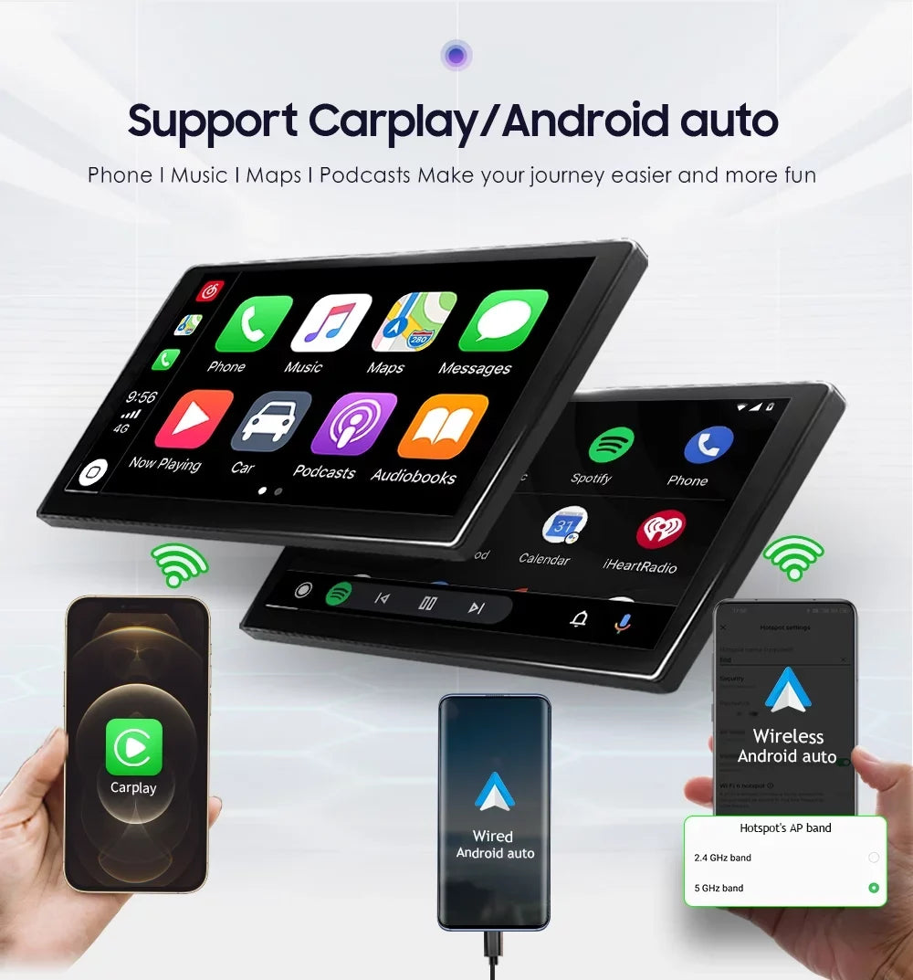 Android 12  Navigation Wifi 2+32GB  Carplay Car Stereo Radio Head Unit For Fiat 500 2007-2014