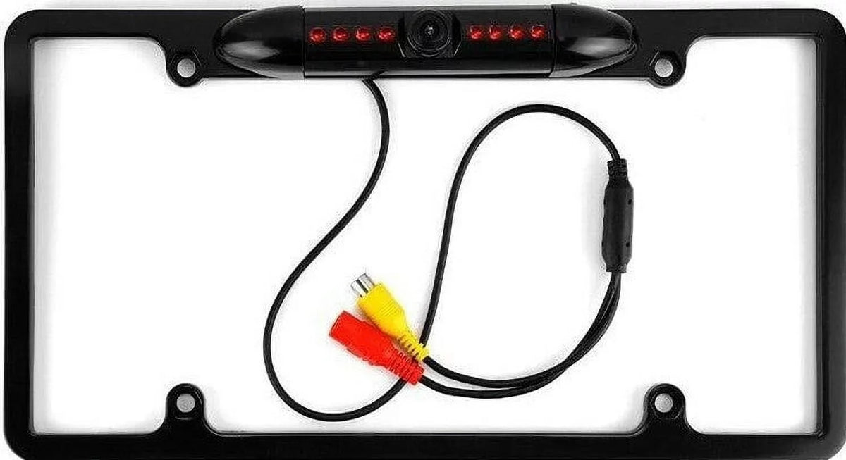 Backup Camera Rearview License Plate Frame for  KWV850BT -V850BT Black