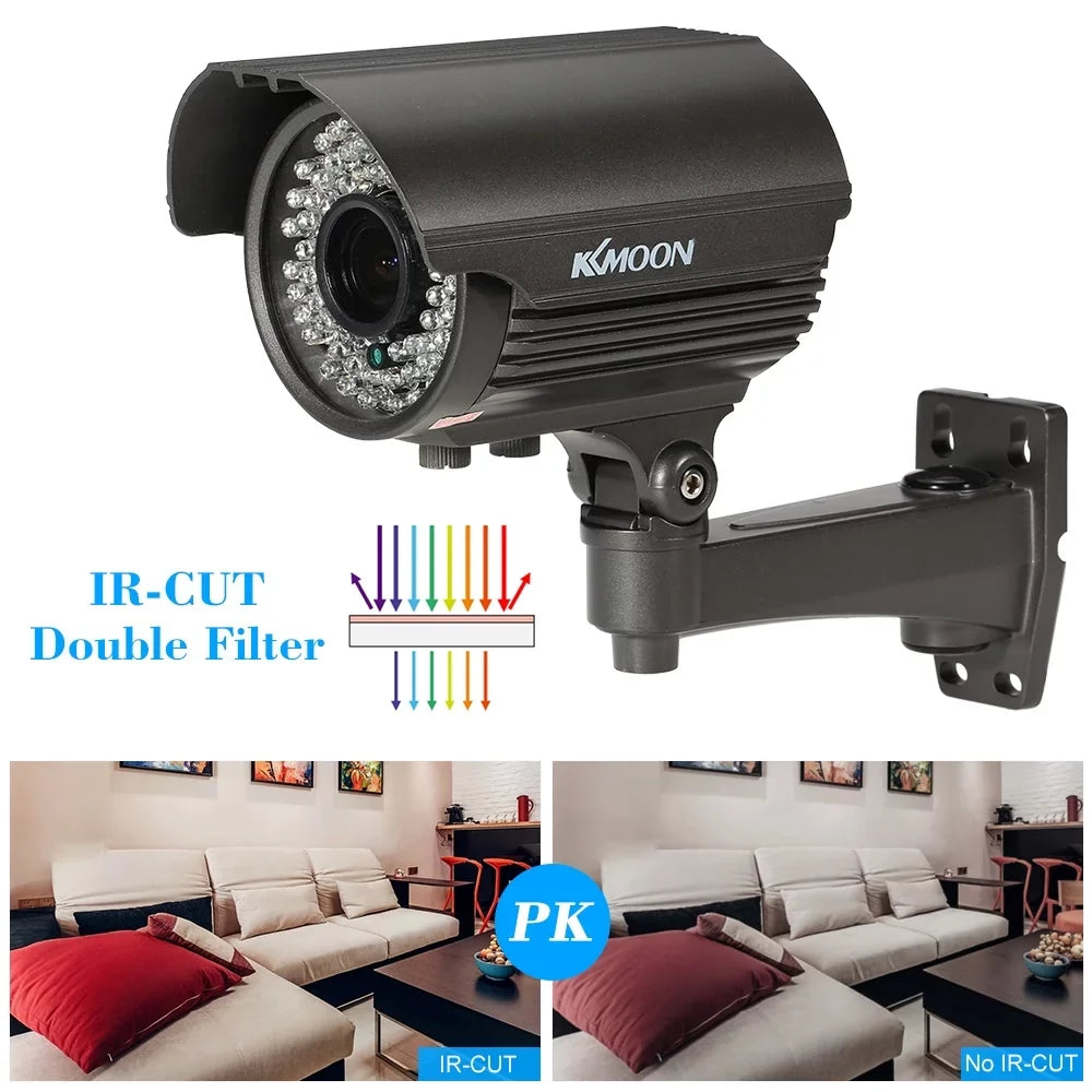 Andoer 1080P   Analog Camera, Manual Zoom Varifocal Lens, Night Vision, Weatherproof Indoor,  System, 1/3”  2.0MP