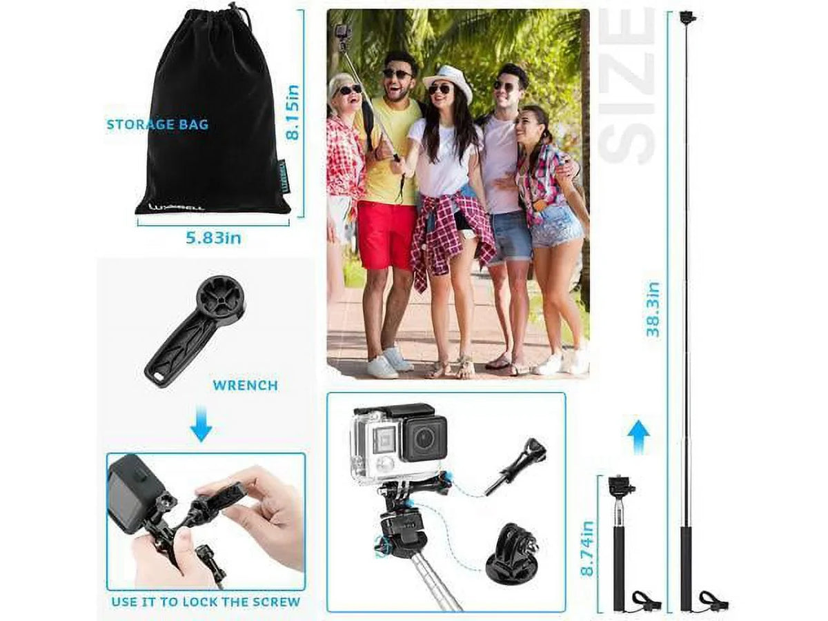 Accessories Kit for  EK5000 EK7000 4K WiFi Action Camera GoPro Hero 9 8 7 6 5/Session 5/Hero 4/3+/3/2/1 Max Fusion SJ4000 SJ5000