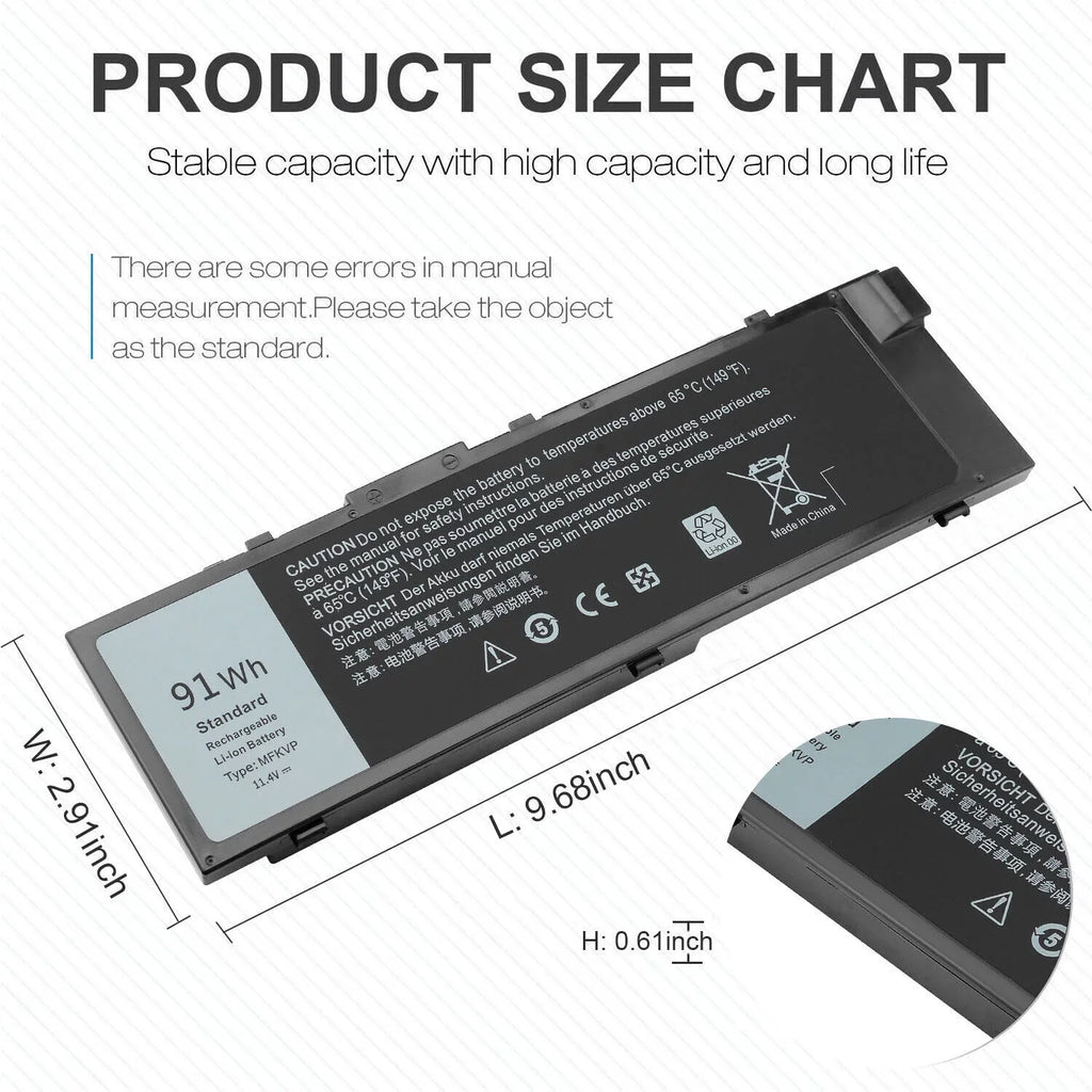 Battery For Dell Precision 7520 7720 7510 7710 17-7710 T05W1 M28DH 0FNY7