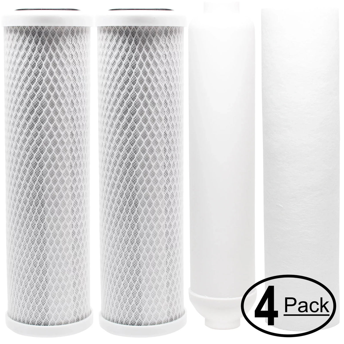 4-Pack Replacement for Filter Kit for  -245PU  System - Includes Carbon Block Filters,  Sediment Filter & Inline Filter Cartridge - Denali Pure Brand
