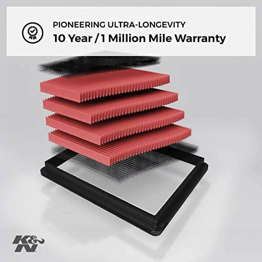 K&N Engine Air Filter: High Performance, Premium, Washable, Replacement Filter: 2007-2019 Nissan/Infiniti/Suzuki/Fiat V6 (370Z, FairladyZ, Skyline 370 , QX50, Q40, Q60, G37, EX37), 33-2399