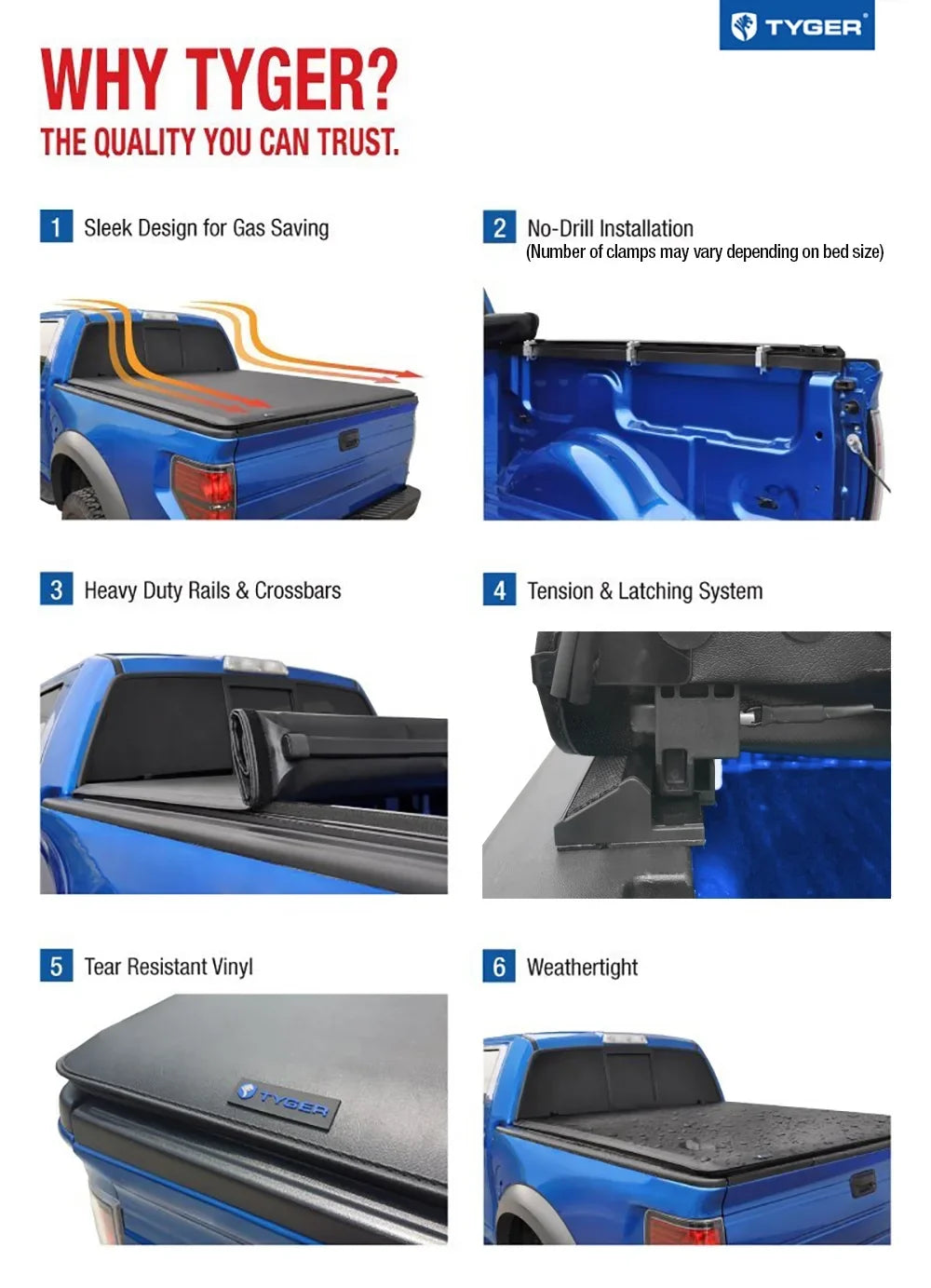 Tyger Auto T1 Soft Roll-up Truck Bed Tonneau Cover Compatible with 2022-2023 Nissan Frontier | 5' Bed | -BC1N9057 | Vinyl