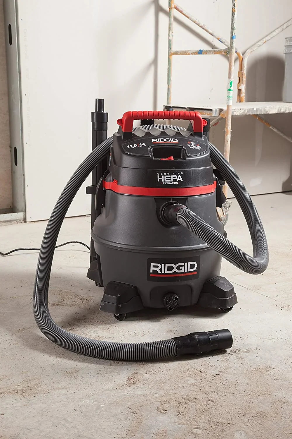 50368 RV2400HF Wet Dry Vacuum, 14-Gallon Shop Vacuum with Certified  Filtration, 2-Stage 11.5A Motor, Casters, Pro Hose, Drain, Blower Port