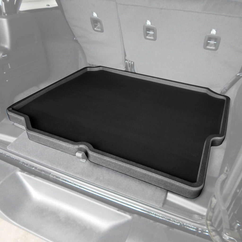 Red Hound Auto Cargo Trunk Mat Liner Tray Custom Fit Floor Black Foam Compatible with Jeep Wrangler Unlimited 4-Door 2018-2019 () Without Subwoofer - Anti-Rattle Waterproof Protector
