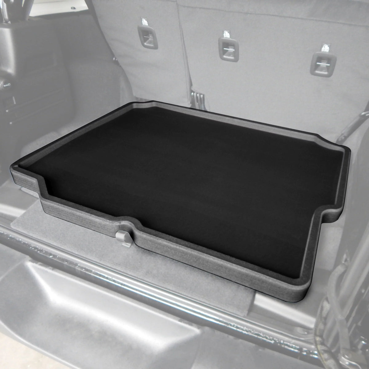 Red Hound Auto Cargo Trunk Mat Liner Tray Custom Fit Floor Black Foam Compatible with Jeep Wrangler Unlimited 4-Door 2018-2019 () Without Subwoofer - Anti-Rattle Waterproof Protector