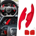 Xotic Tech Steering Wheel Paddle Shifter Cover Trim,  Aluminum Alloy, Compatible With Audi A3 A4 A5 A6 A7 A8 S3 S4 S5 S6 S7 S8 RS3 RS6 Q3 Q5 SQ5 Q7 (Red)