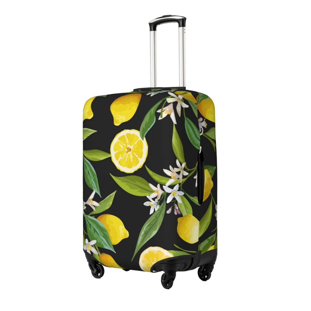 Adobk Lemon Fruits Flowers Leaves Luggage Protector Suitcase Cover, Stretch Suitcase Cover, Washable Luggage Covers For Suitcase For Women And Men, Travel Accessories-Small