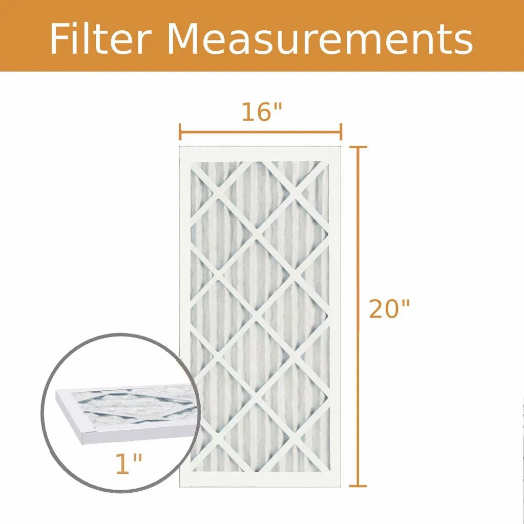 16x20x1 Key Pleat Purolator Air Filter -  8 (6 Pack)