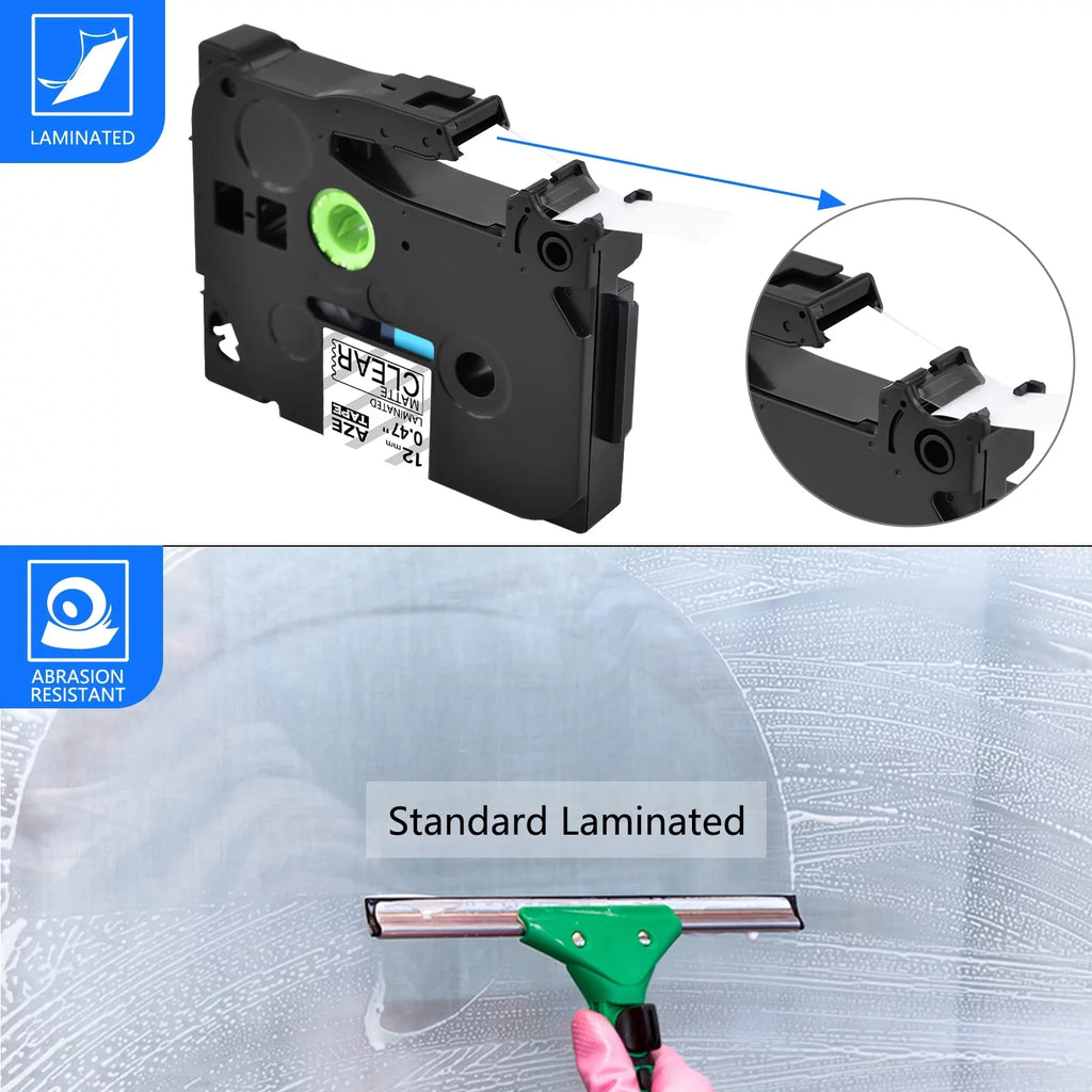 20PK Compatible for Brother P-touch Black on Matte Clear 12mm 0.47" TZe-M31 -M31 TZM31 TZeM31 Laminated Label Tape