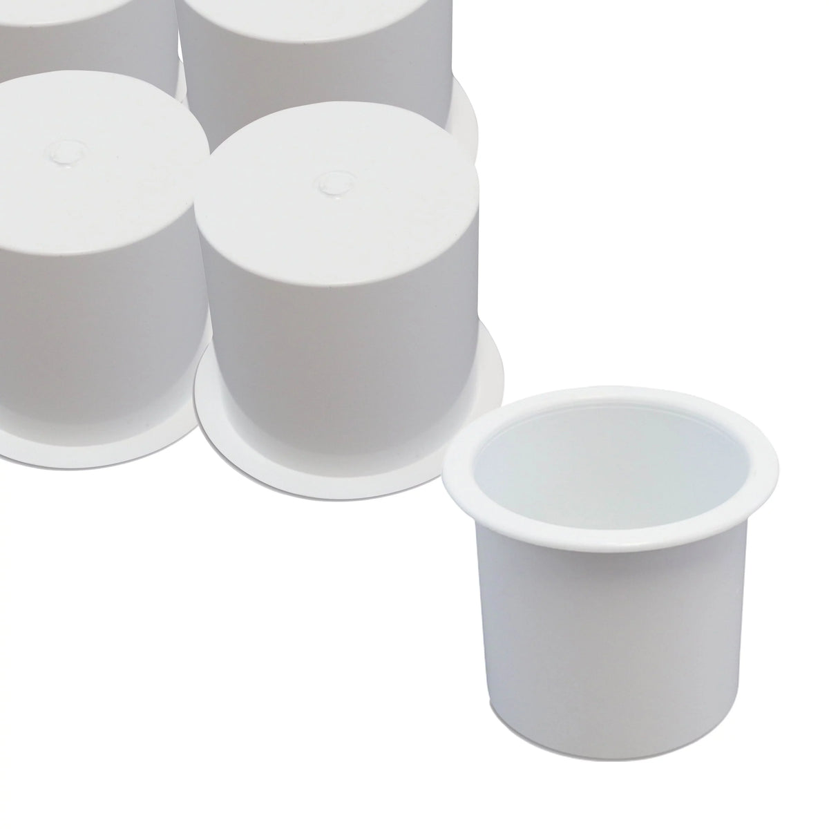 Red Hound Auto 100 Cup Holder Plastic Pocket Recessed Insert Universal for Boat  Car Truck Sofa Game Table Marine Pontoon Motorhome Bulk Camper White