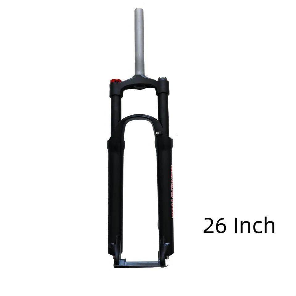 26"  Bicycle Suspension Fork & Headset, Manual Lockout Aluminum Bike Fork