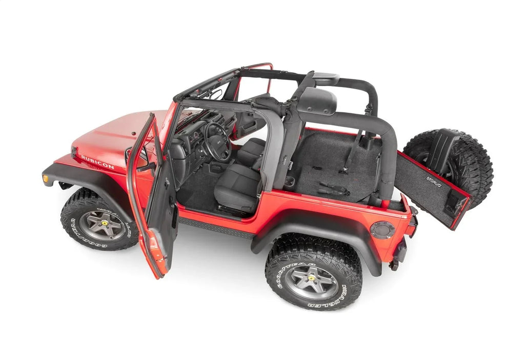 BedRug by RealTruck Front 3Pc Floorr Kit (w/o Center Console)-Heat Shields Compatible with select: 1997-2005 Jeep Wrangler / , 2006 Jeep Wrangler /  X