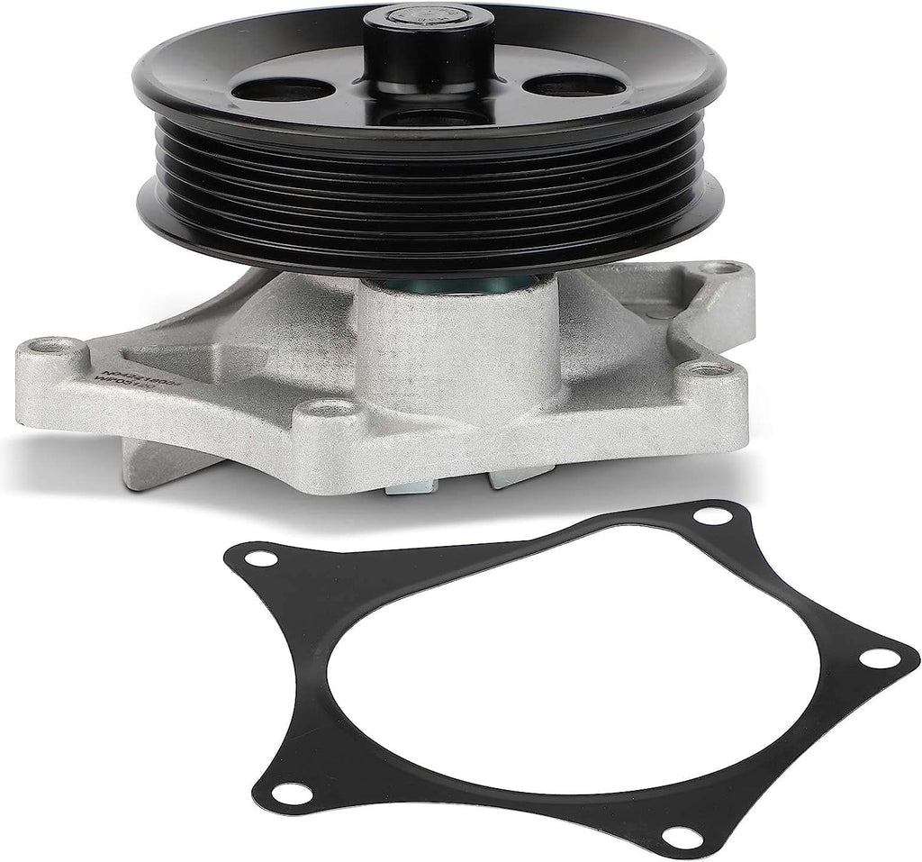 A-Premium Engine Water Pump with Gasket & Pulley Compatible with Chevrolet Equinox 2018-2021 Malibu 2016-2022 Spark Cruze  Terrain Buick Encore