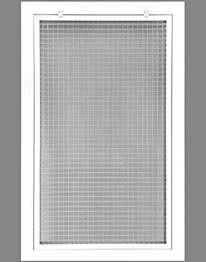 18" x 30" Cube Core Eggcrate Return Air Filter Grille for 1" Filter - Aluminum - White Outer Dimensions: 20.5" x 32.5