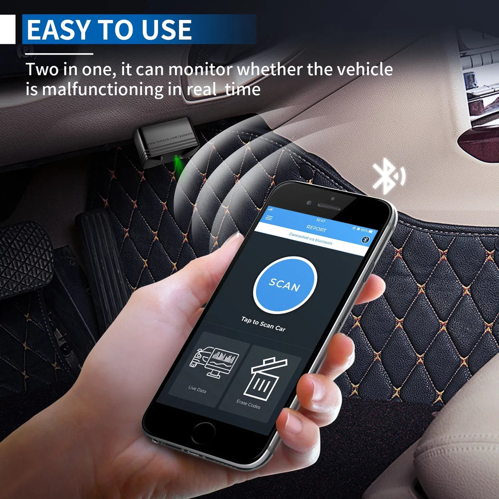 Innova 6000P Wireless Bluetooth Code Reader Car   Engine Diagnostic Scan Tool Auto Adapter OBD2 Scanner Scan Full System Code Scanner for Chevrolet  Buick Ford Chrysler Lincoln Dodge
