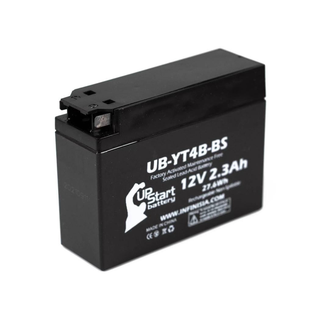 5-Pack UpStart Battery Replacement for 2015 Yamaha TTR110E 110CC Factory Activated, Maintenance Free, Motorcycle Battery - 12V, 2.3Ah, -YT4B-