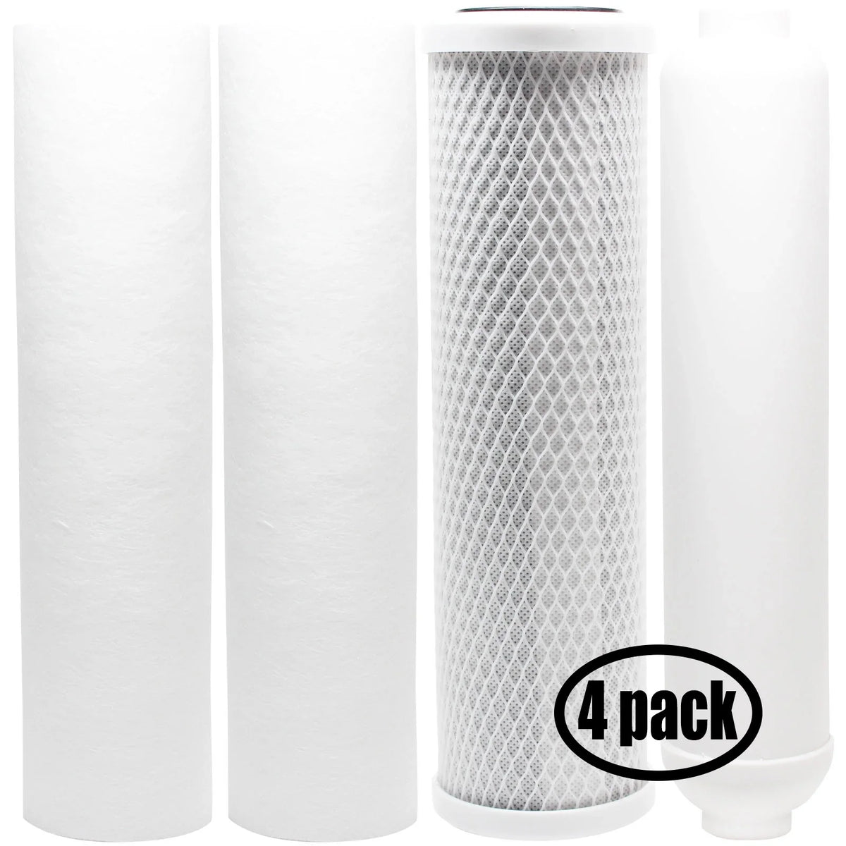 4-Pack Replacement for Filter Kit for PurePro G-106R  System - Includes Carbon Block Filter,  Sediment Filters & Inline Filter Cartridge - Denali Pure Brand
