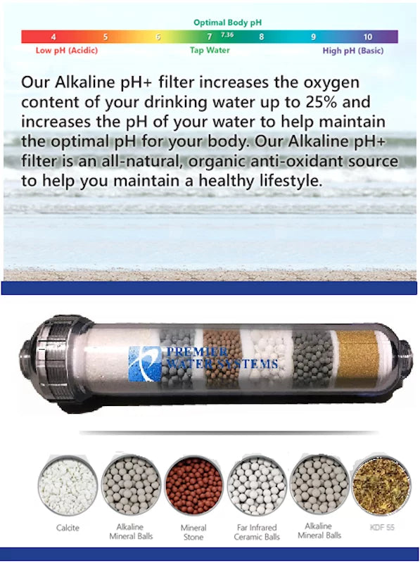 6 Stage  pH Plus &  Negative Reverse Osmosis Drinking Water Filtration System | 50 , Tank