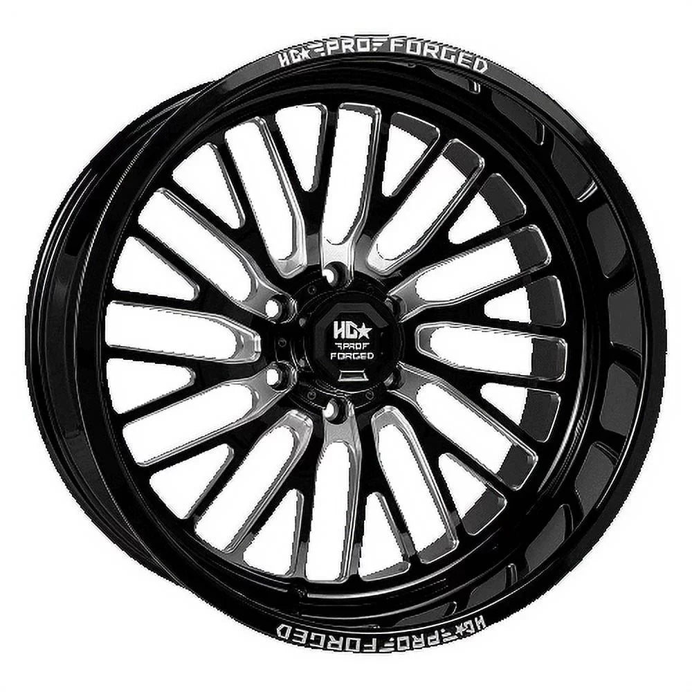 7  22X12 6X139.7 -44ET 122.1CB Gloss Black Milled Wheel