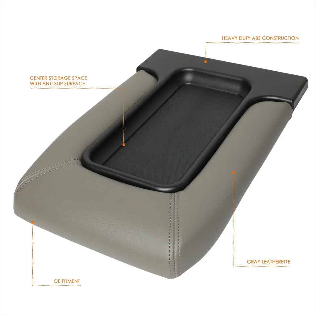 Gray  Center Console Lid Repair Kit Arm Rest Cover For Cadillac Chevrolet