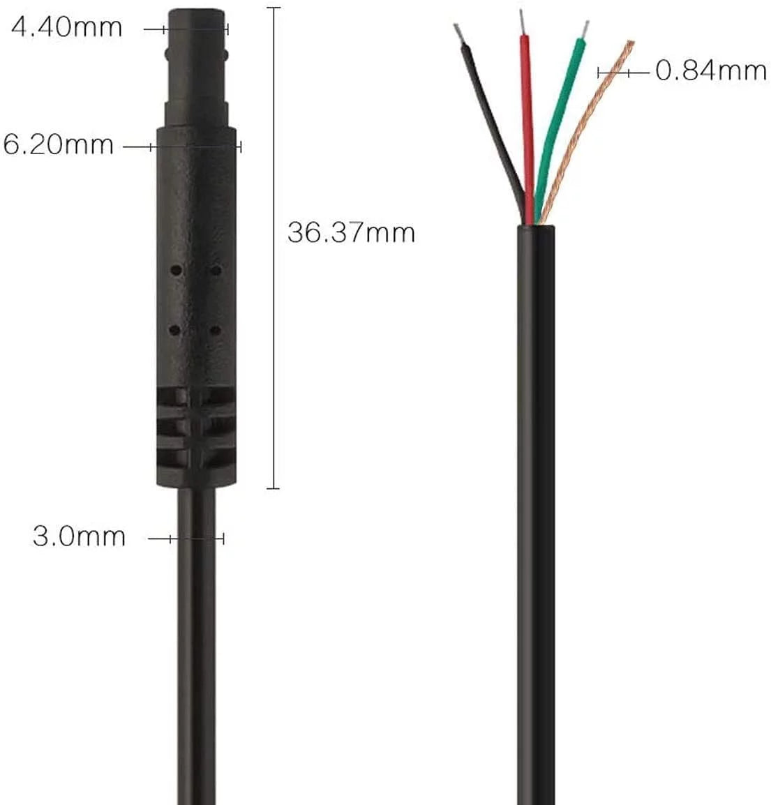 50Feet Backup Camera Extension Cord Cable for  Dash Cam(4 pin,2.5mm)