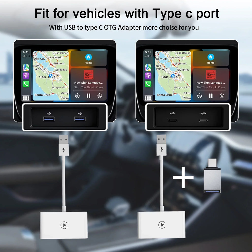 Replacement for Apple Wireless Carplay Adapter Dongle  iPhone  Car Navigation Player