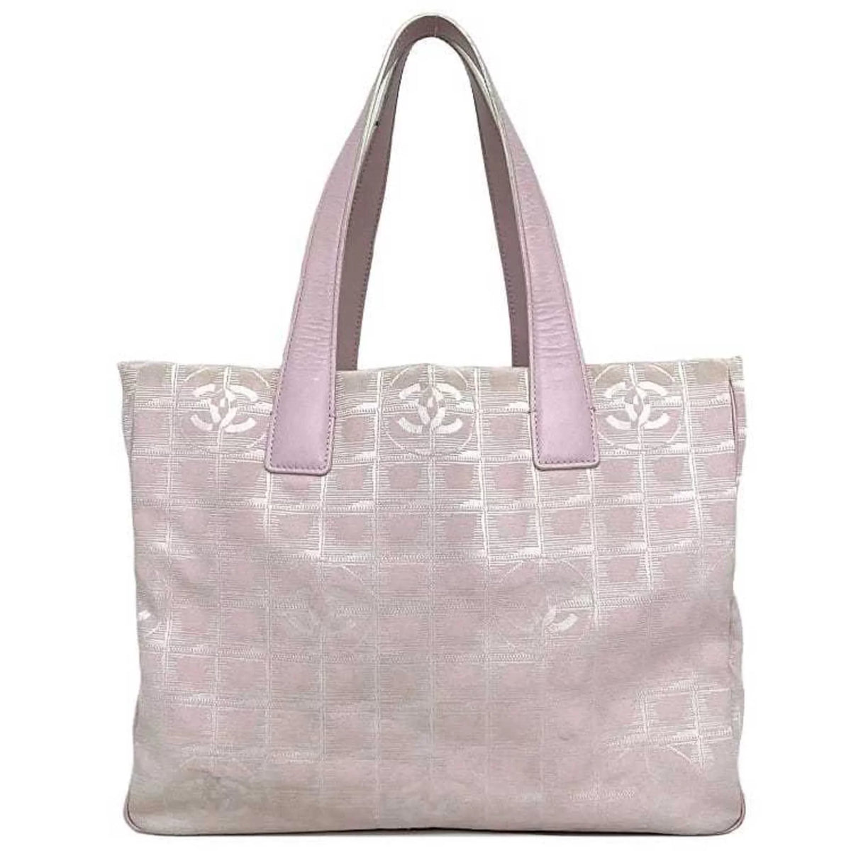Pre-Owned Chanel  Pink New Line A15991 Nylon Leather 8216800  Coco Mark Tra Ladies (Good)