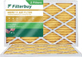 Filterbuy 17x25x1  11 Pleated   Furnace Air Filters (2-Pack)