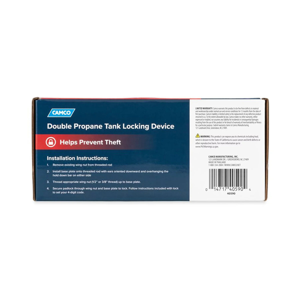 Camco Camper/ Double Propane Tank Locking Device | Features a Combination Lock for Keyless Access & Heavy-Duty Steel Design (40590)