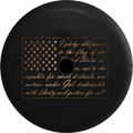 2018 2019 Wrangler  Backup Camera American Pledge of Allegiance Barn Wood Spare Tire Cover for Jeep  33 Inch